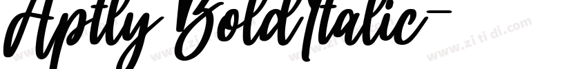 Aptly BoldItalic字体转换